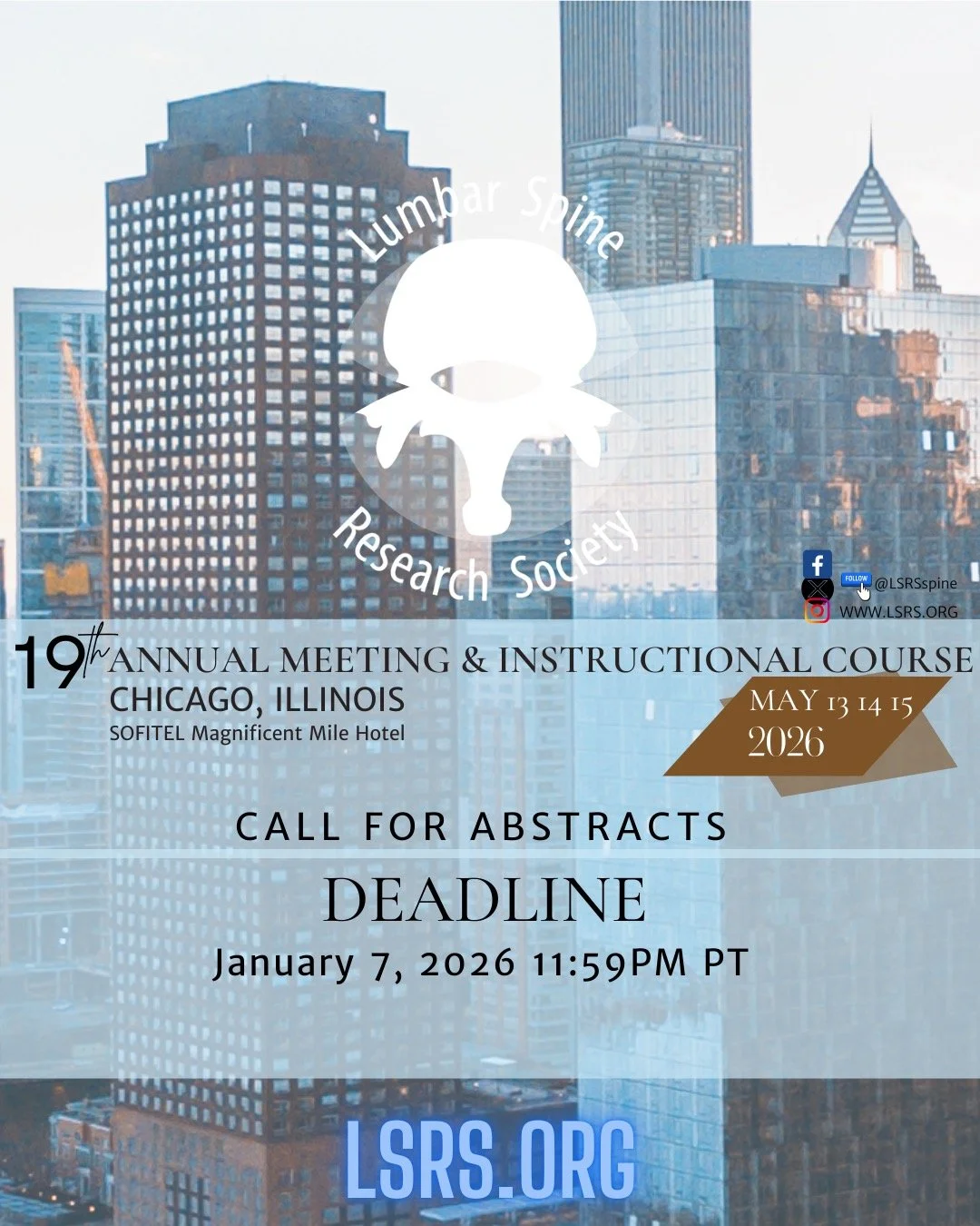 The LSRS Annual Meeting is a 1.5-day educational event focused on advancing knowledge and improving patient care in lumbar spine disease. The program features live education, scientific sessions, and poster presentations, with more than 100 scientifi