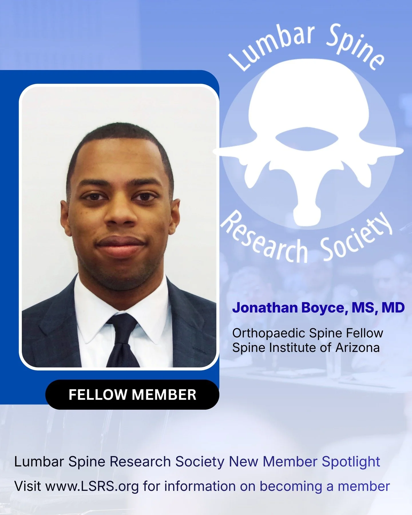 Welcome New Members to the LSRS Community. 

Become part of a dynamic community dedicated to advancing our knowledge and understanding of the physiology, pathologic processes, and treatment of lumbar disease through the promotion and discussion of re
