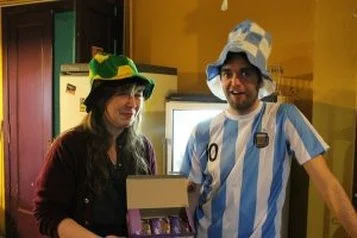 I showed my support for Argentina by wearing a comical hat