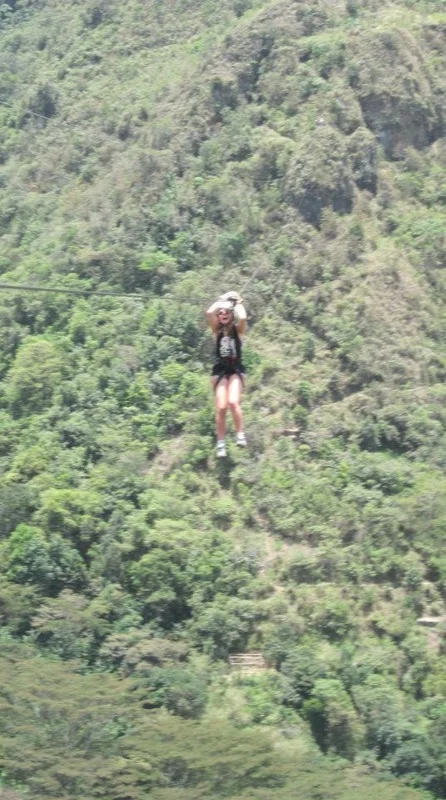 She appears to be screaming for help...