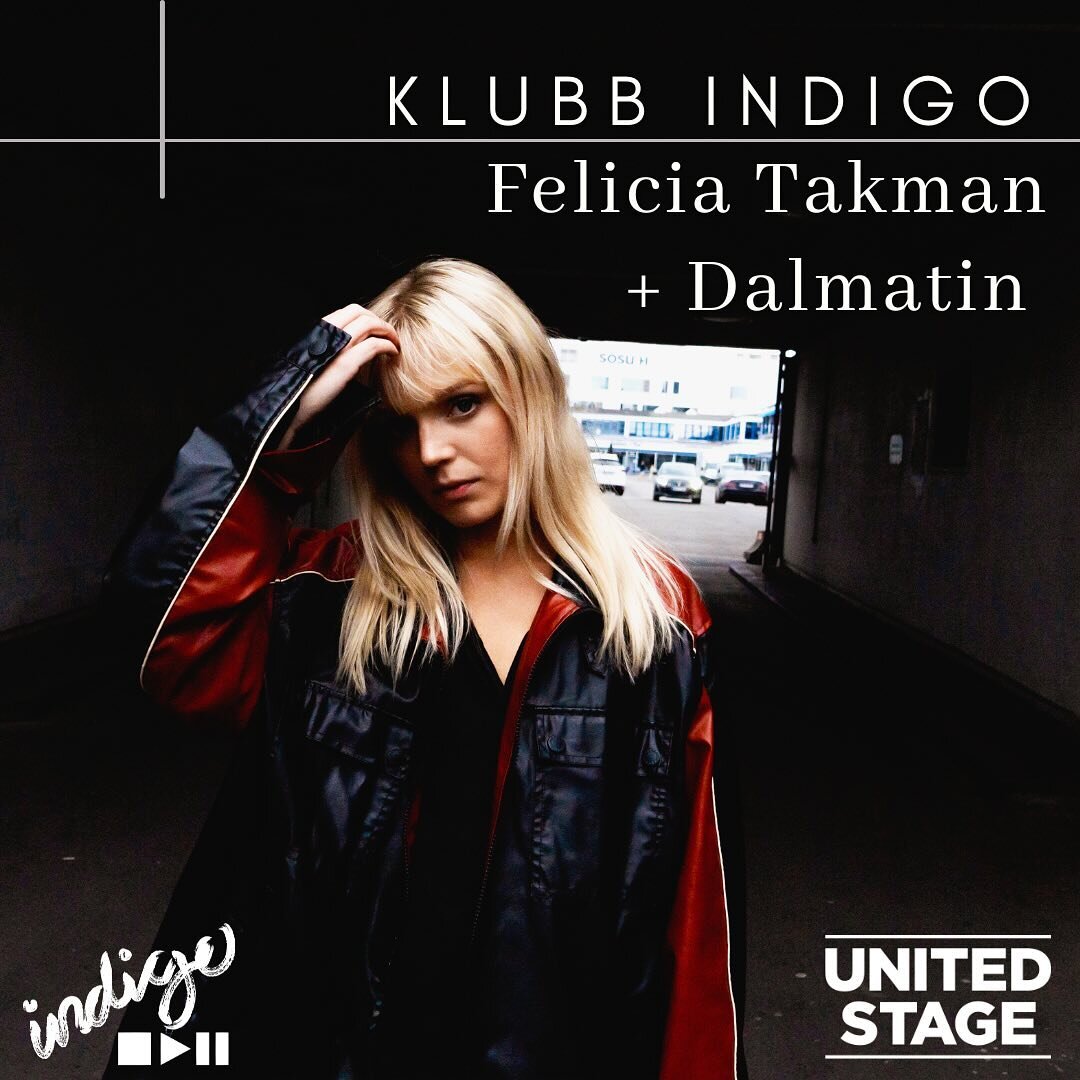 6 april spelar @feliciatakman p&aring; Blekingskas Klubb Indigo, med support fr&aring;n @dalmatinband.

Takman &auml;r erk&auml;nt en av de starkaste nya artisterna i den svenska musikv&auml;rlden, hyllad av kritikerk&aring;ren och med streamingstati