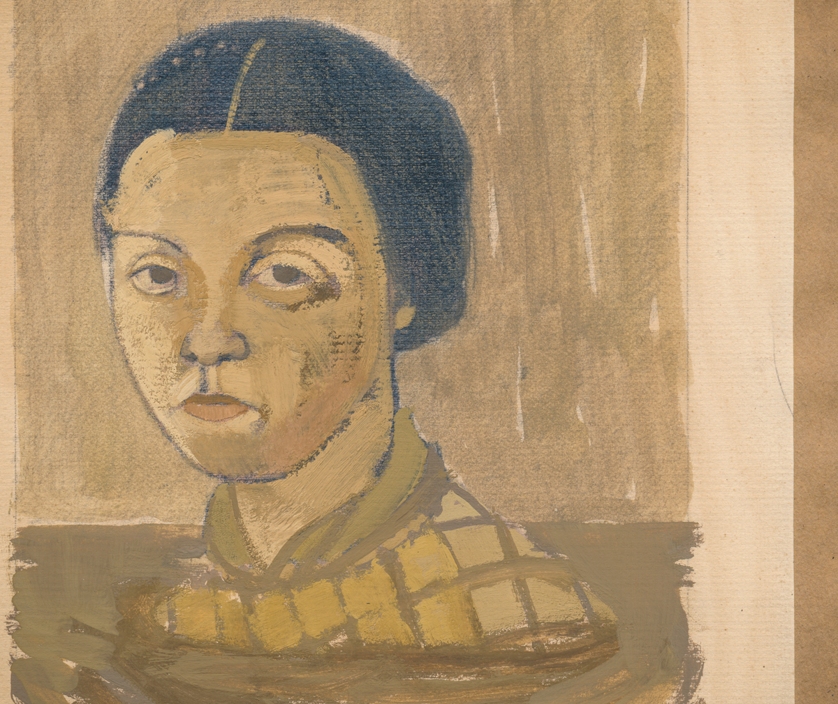 Sketch Based On: Portrait Of A Girl With Book , Agnolo Bronzino (1545) • Pencil + Gouache On Antique Paper (January 2016)