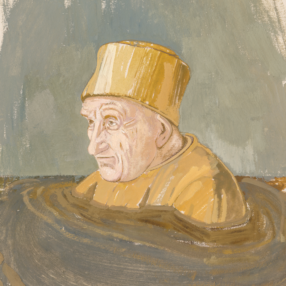 Above Sketch Based On: Portrait Of An Old Man , Filippino Lippi (1457 - 1504) • Pencil + Gouache On Watercolour Paper (January 2016)