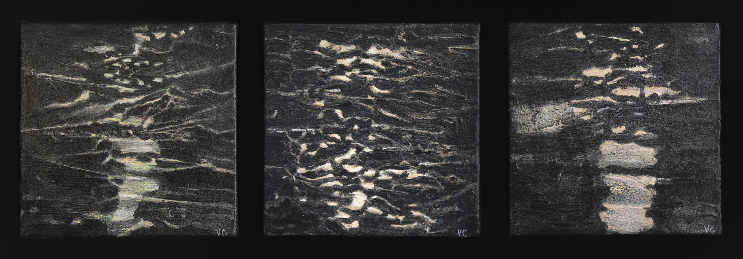 Victoria Crowe's Night Lagoon Series • Oil on Linen • 12.5 x 12.5 cm
