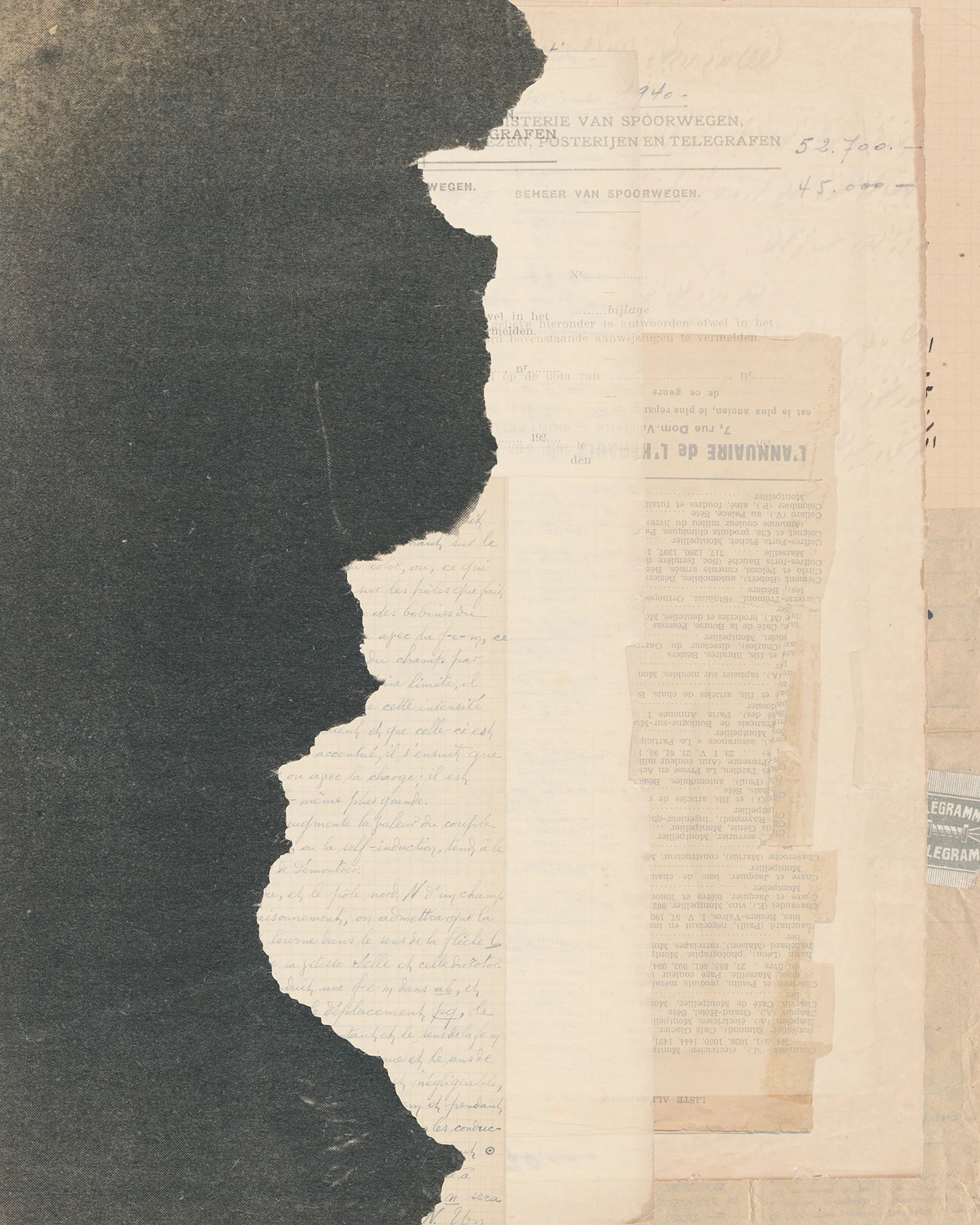 Coastline Collage · Series of found-paper studies created for exhibition book · David Cass