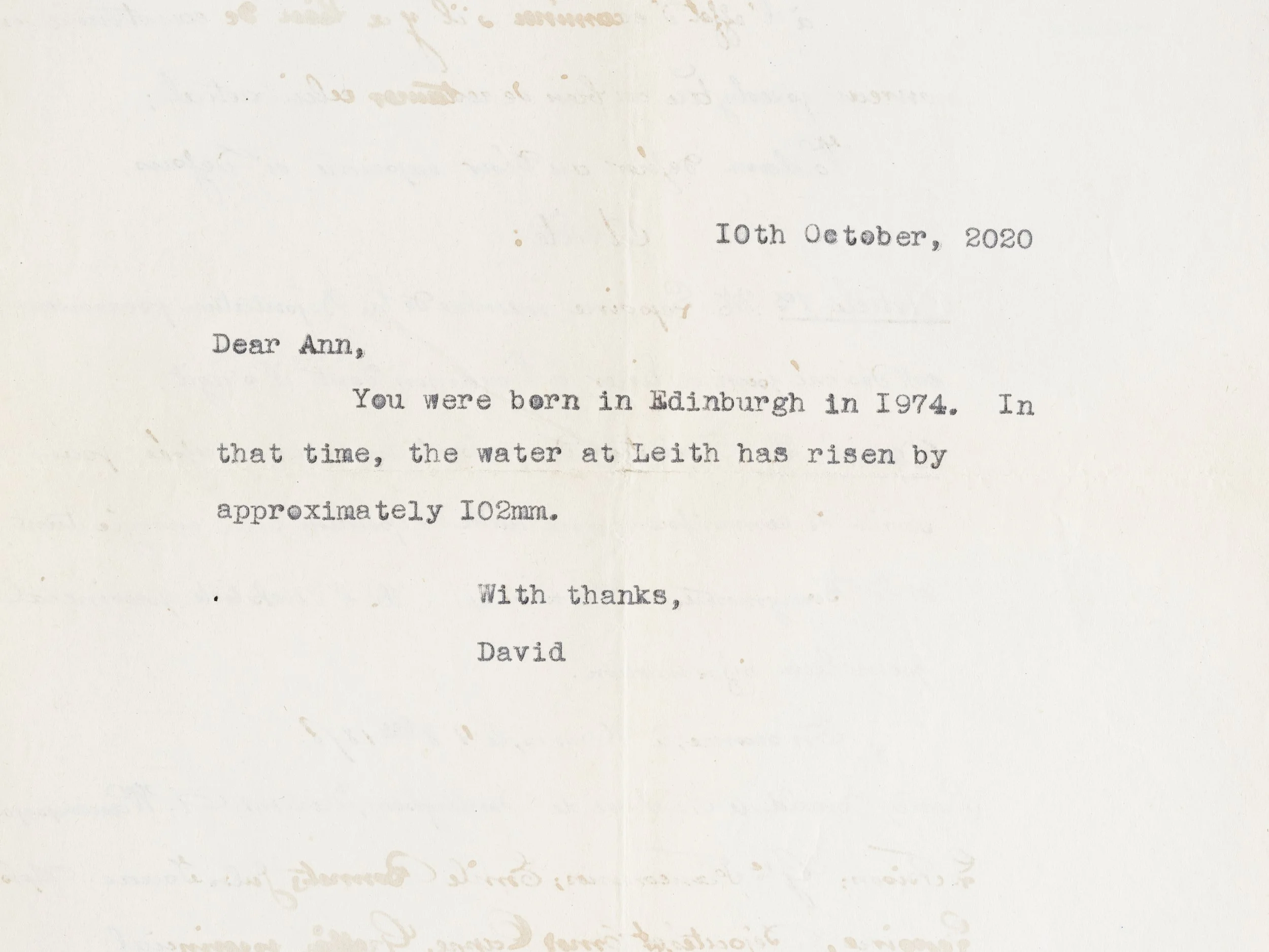 'Where Once the Waters: Letter to Ann' (2020)