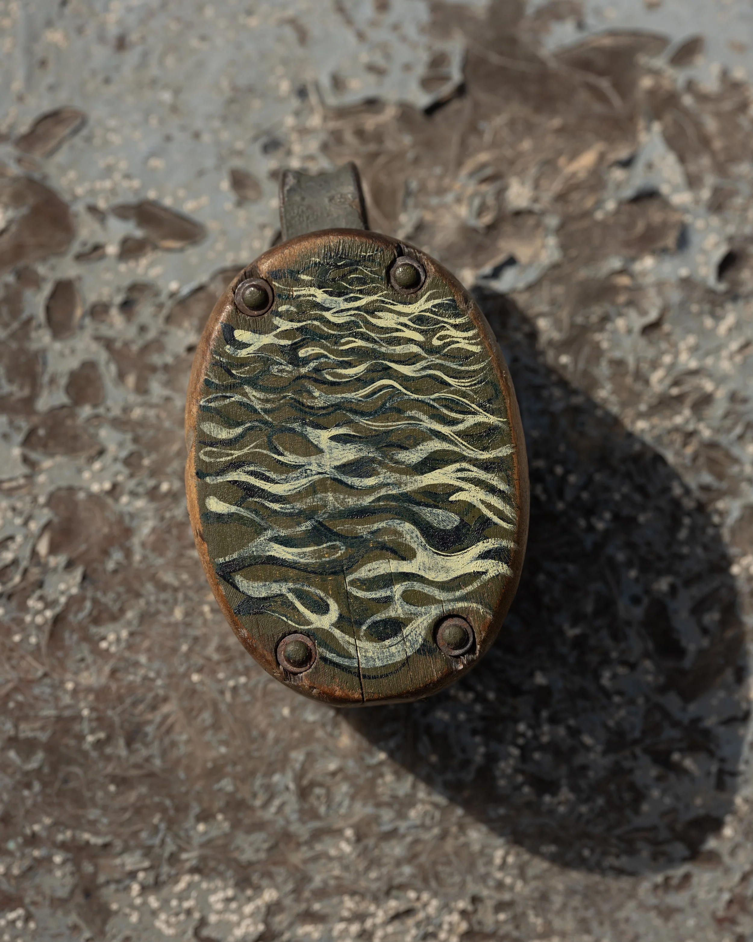 Pulley, Chatham - 12.5 x 7 x 4.5cm, oil on marine pulley, 2023-2024, 4.jpg