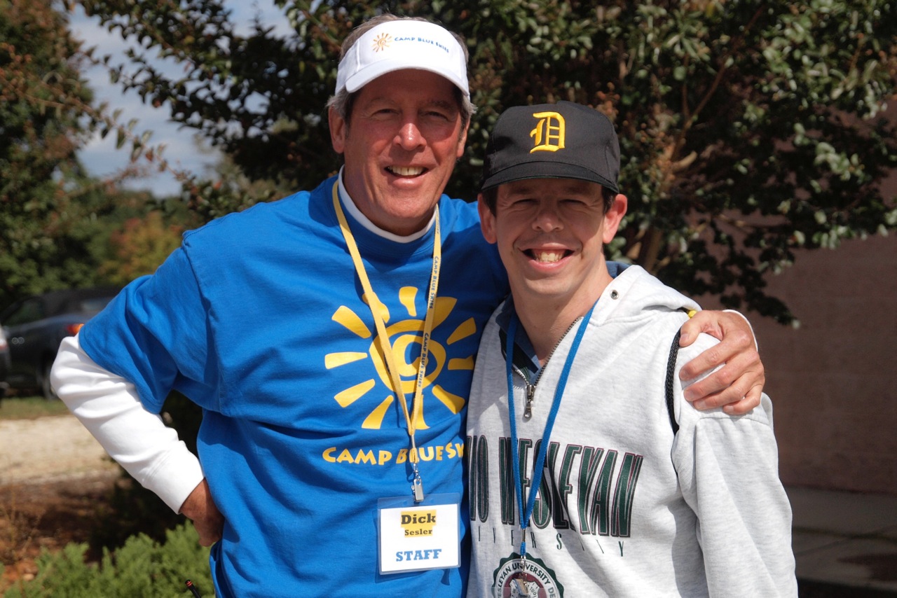 Founder Dick Sesler and his son, Brent, who was the inspiration for Camp Blue Skies.