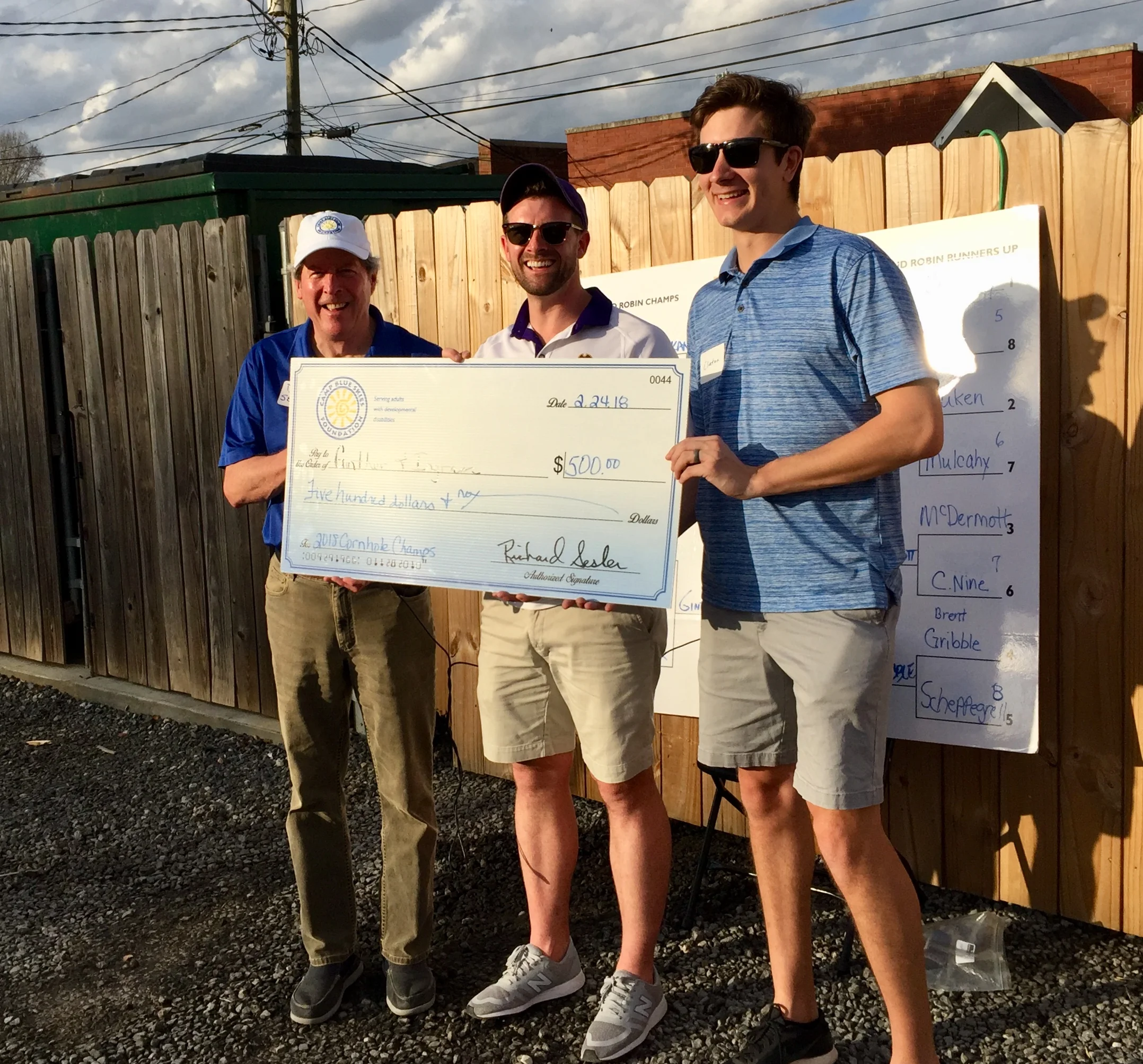Winners Matthew Ginther and Clinton Ingram
