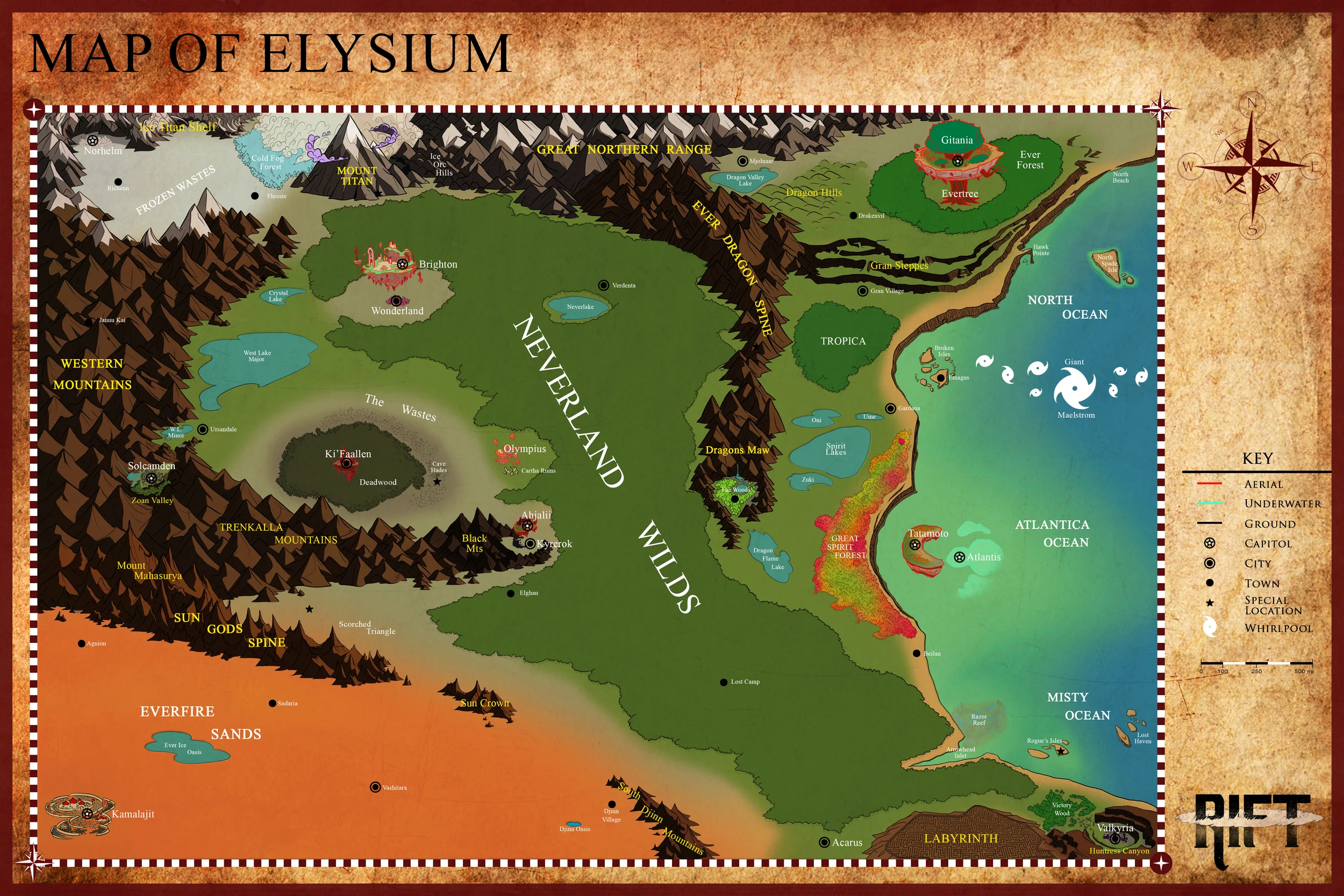 RIFT - World Map of Elysium