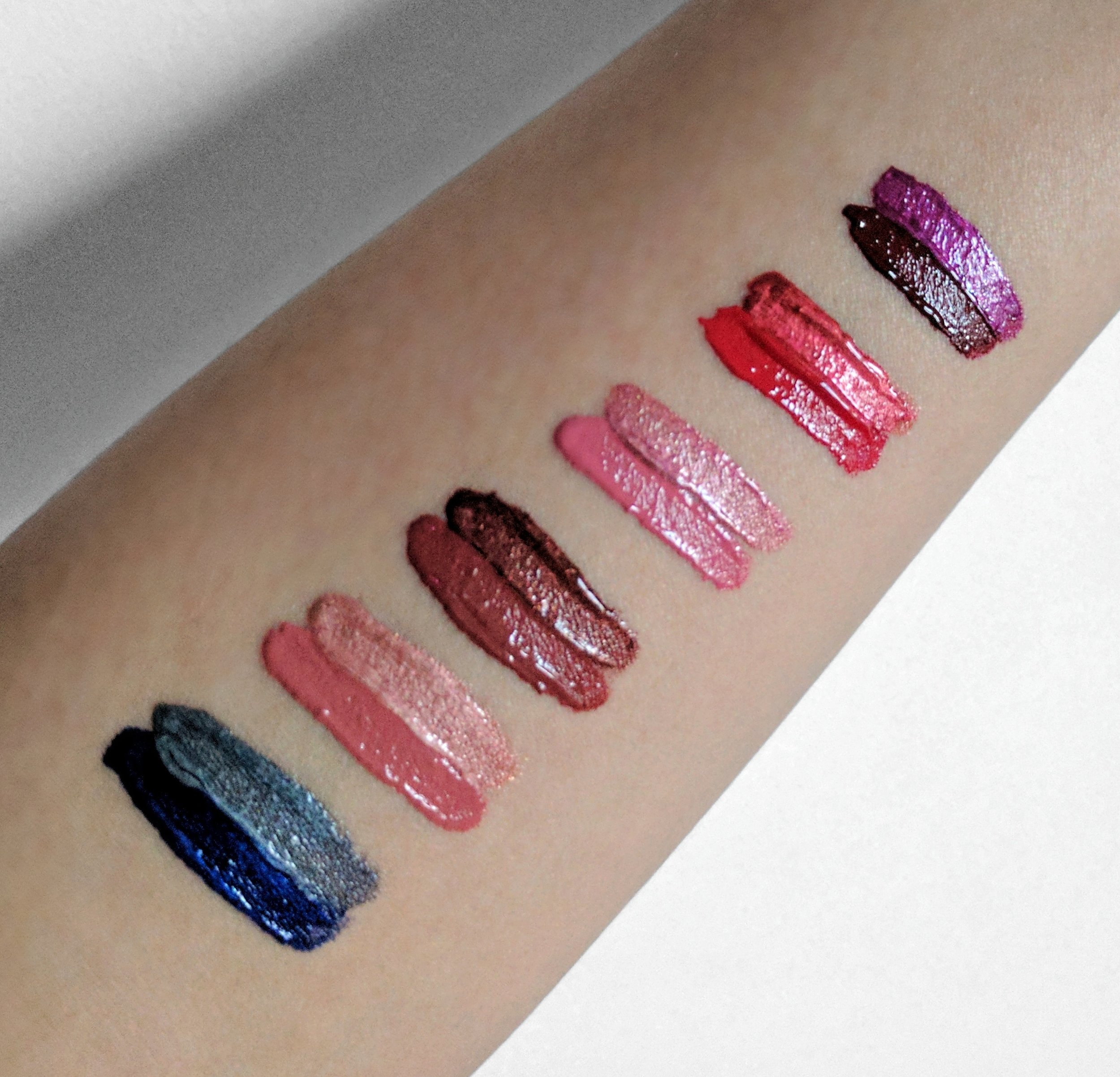 Left to right: Iced Out/Space Case, Bad B/Petal Metal, Girl Please/Brains 'N' Bronze, Pink Drank/Mauve Squad, Bad Apple/Moscow Muled, Brick Trick/Foiled Brat