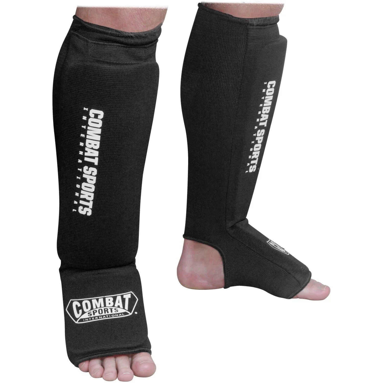 COMBAT SPORTS WASHABLE MMA & MUAY THAI SLIP-ON SHIN INSTEP/SHIN GUARDS