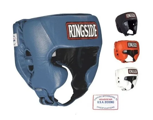 RINGSIDE USA APPROVED BOXING COMPETITION HEAD GEAR WITH CHEEKS