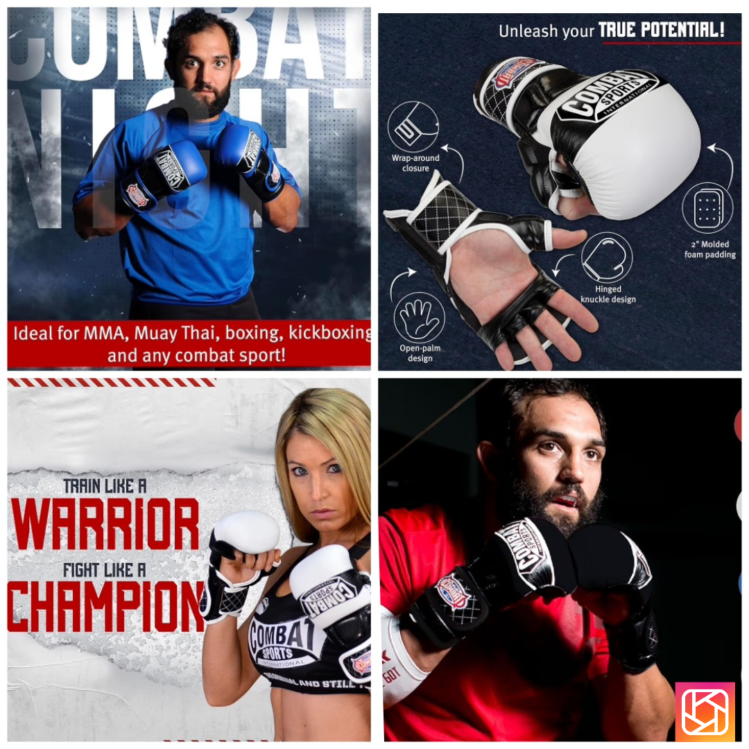 COMBAT SPORTS MAX STRIKE MMA TRAINING GLOVES/HYBRID MMA SPARRING GLOVES