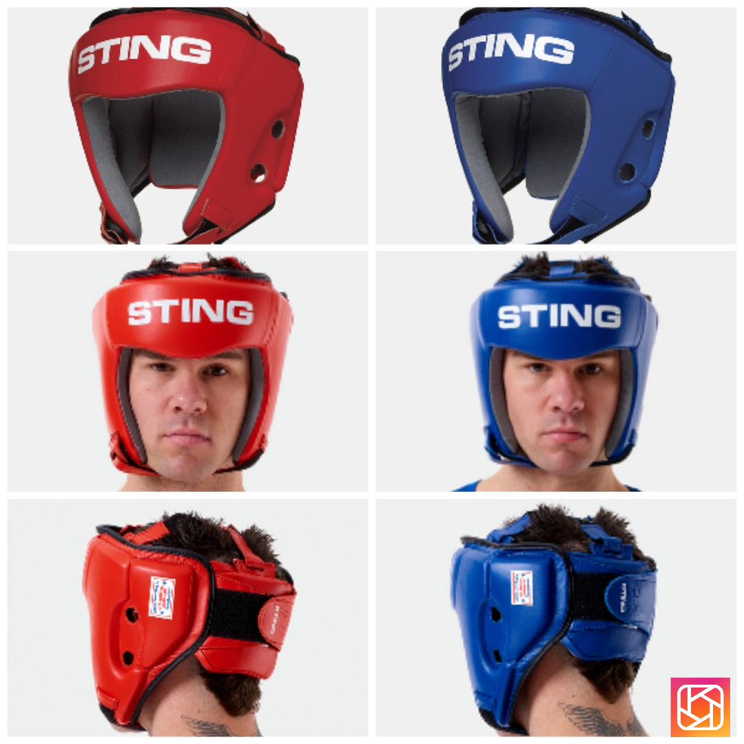 STING USA BOXING APPROVED OPEN FACE HEAD GUARD