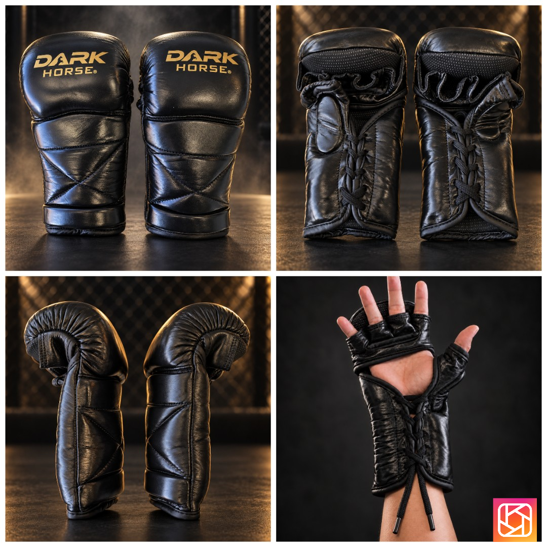 DARK HORSE HYBRID MMA LACE UP SPARRING GLOVES