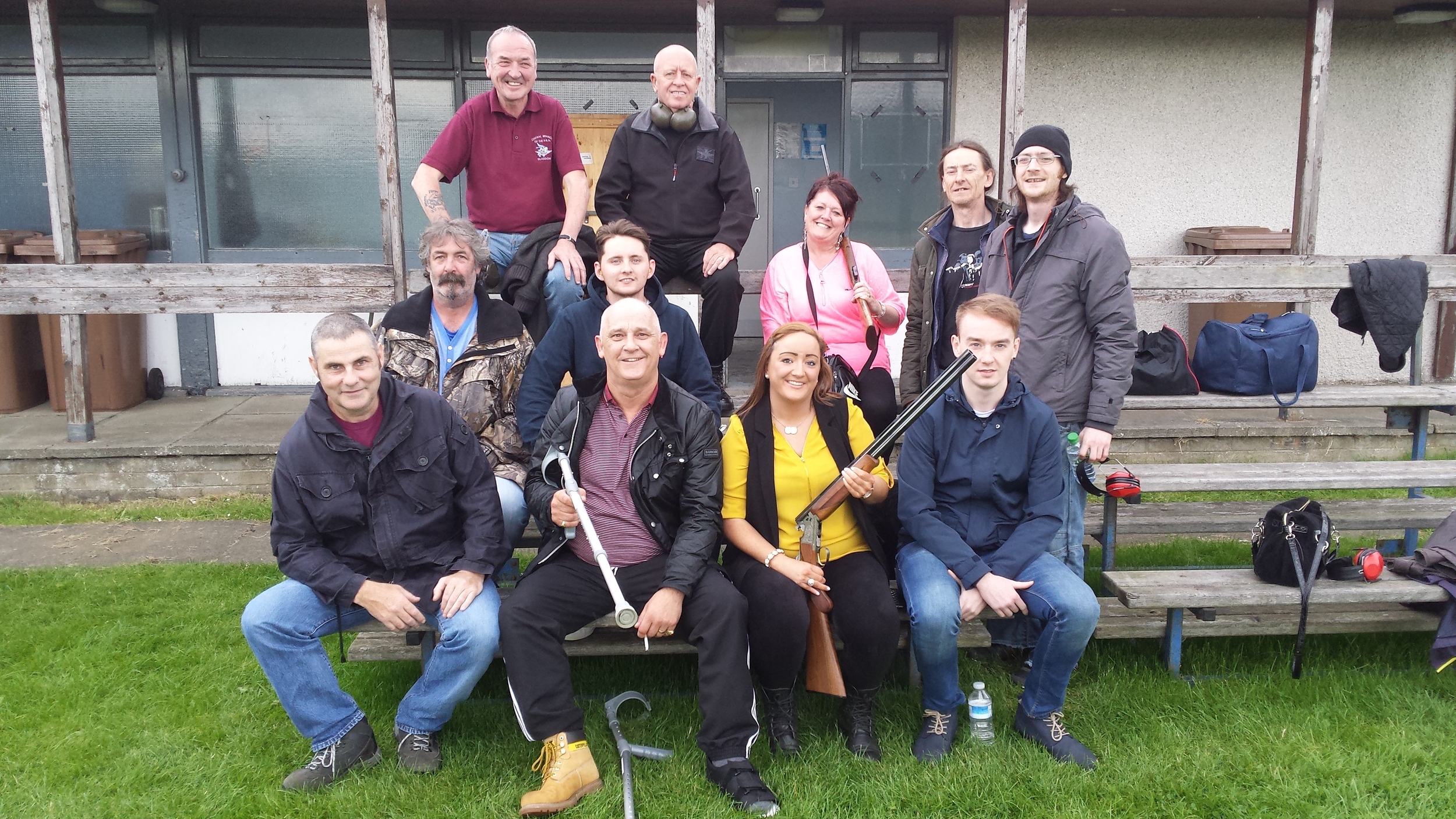  Peter Morrison with Family and friends including the eventual winner "CHICKEN" George Boothby and his wife 