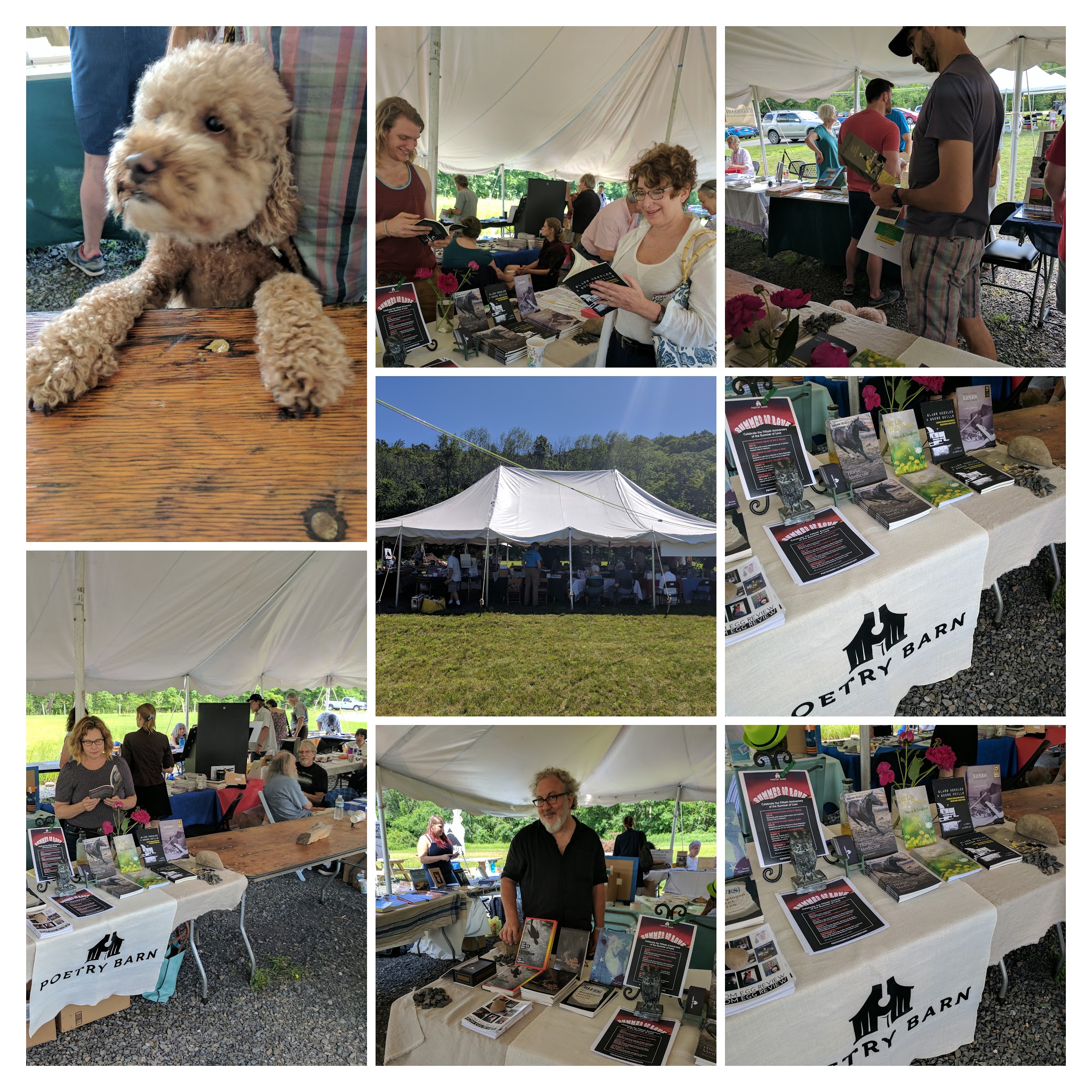 Poetry Barn's table at the Catskill Interpretive Center Book Fair