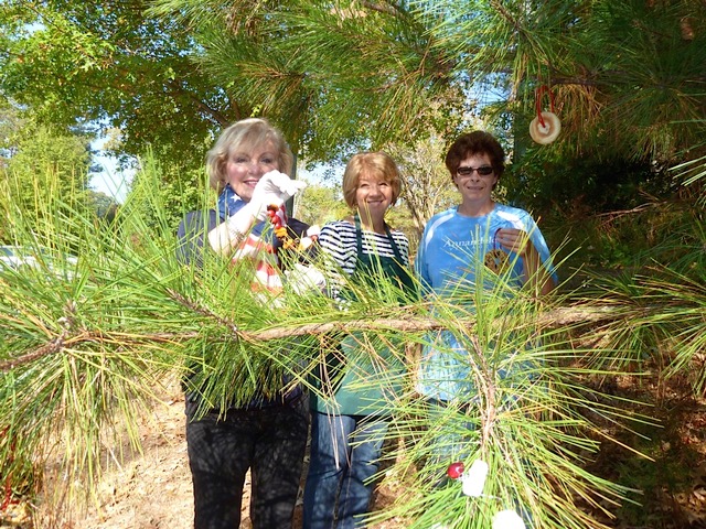 Spalding members help the villagers hang the ornaments outside to bring the joy of bird watching to an underserved population.