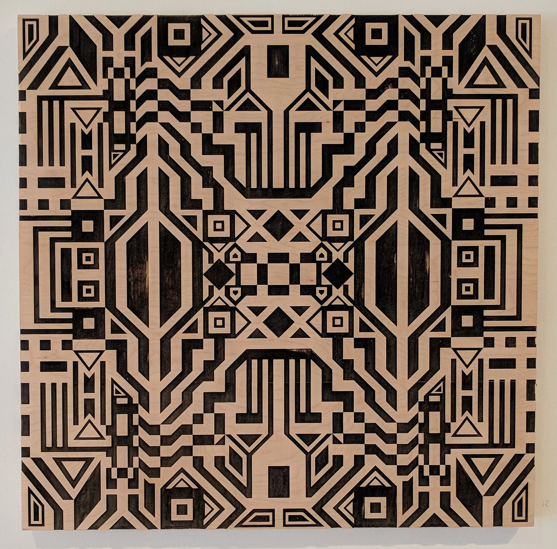 June 06 24 x 24 in. Laser-etched wood, 2017