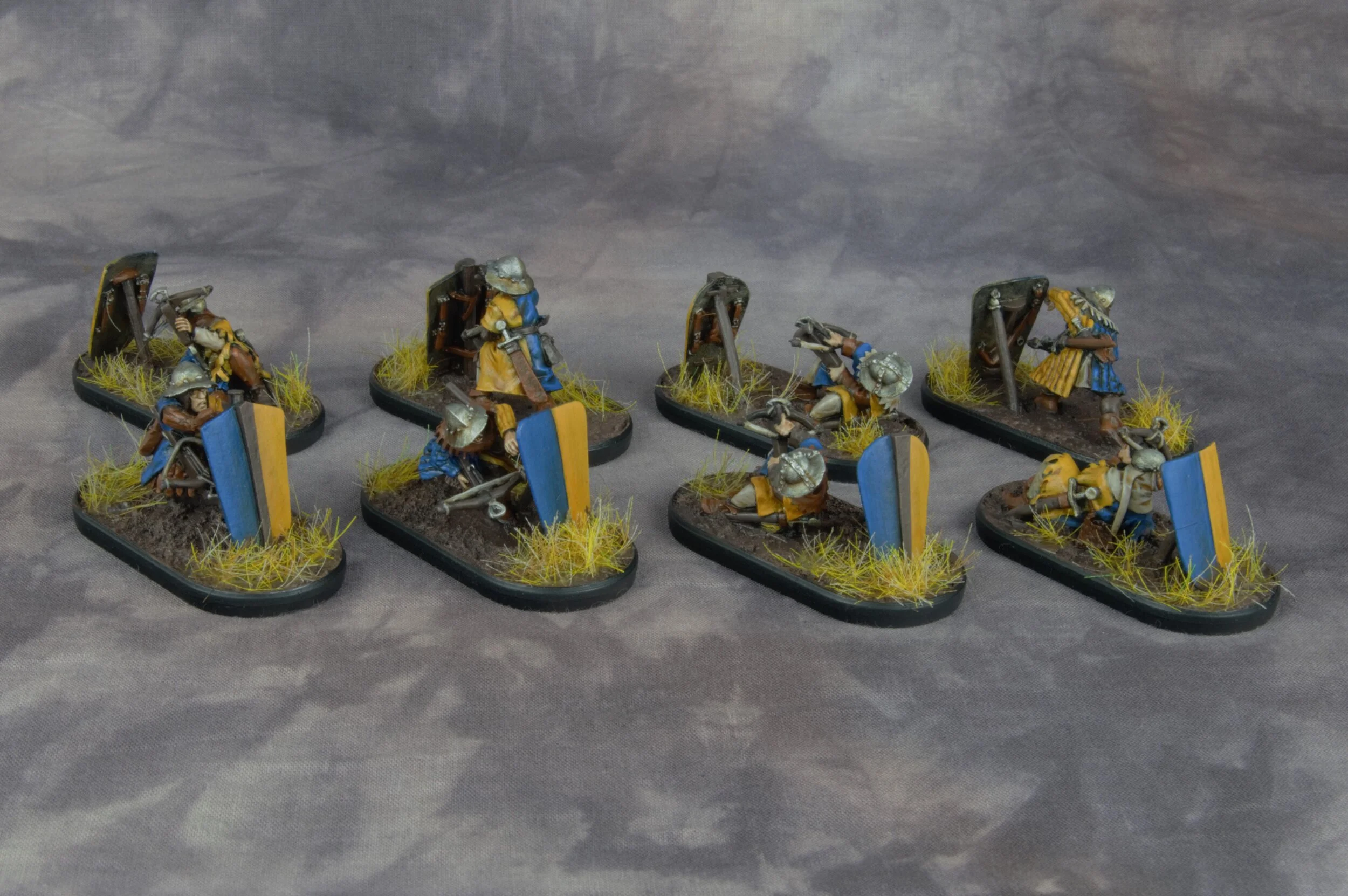 Crossbow men with Pavaises from Claymore Castings