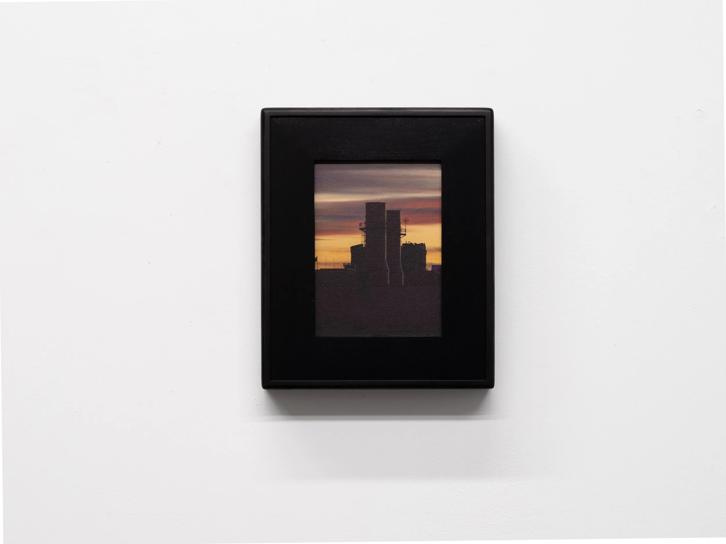 Sunset Park, 2024, Clear varnished pigment print mounted on Dibond, wood, acrylic, 11 1/4 x 9 1/4 x 3 inches