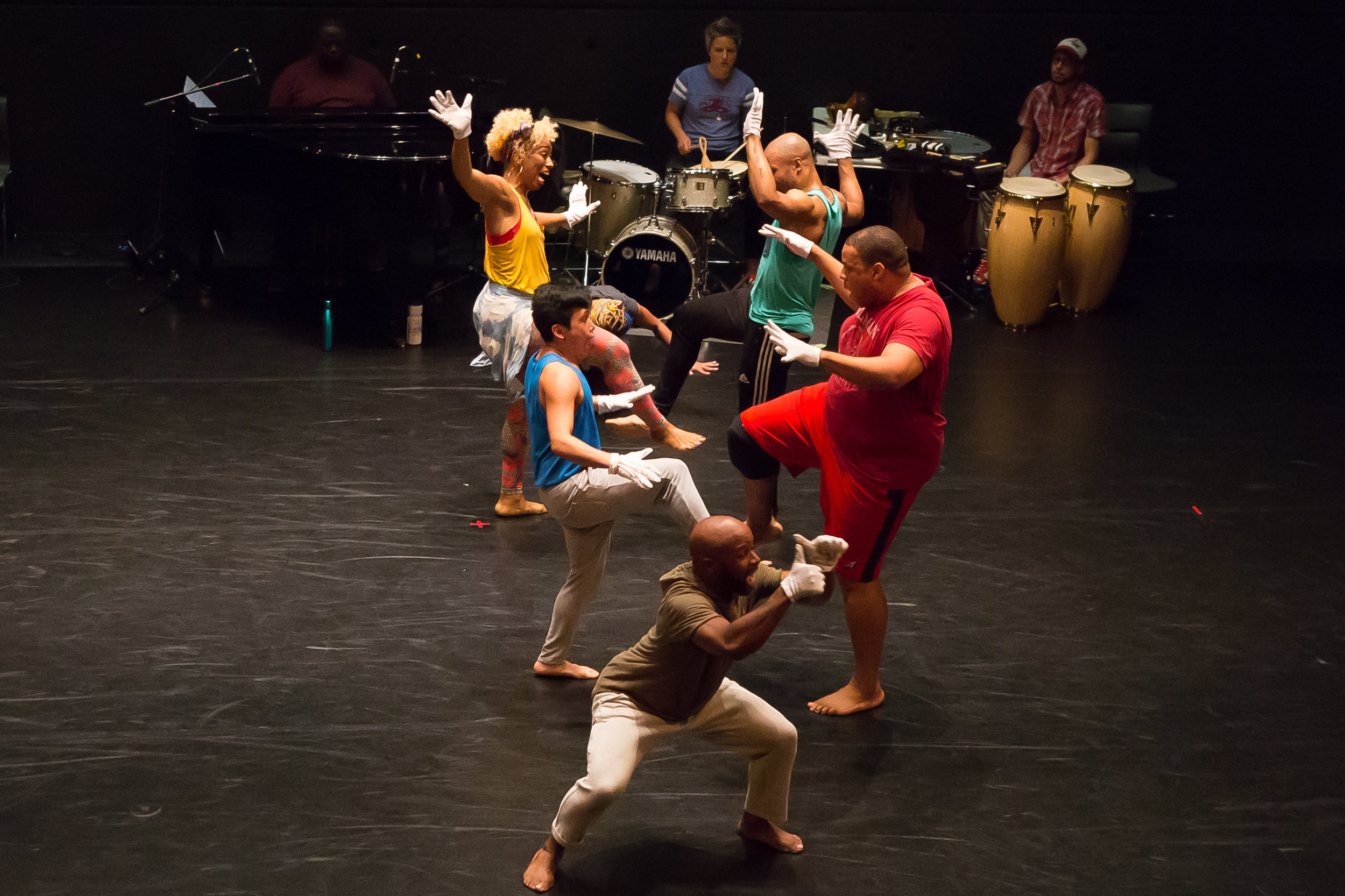 Company members from Camille A. Brown's Untitled Musical, Springboard 2017 at Baryshnikov Arts Center. Photo: Hunter Canning