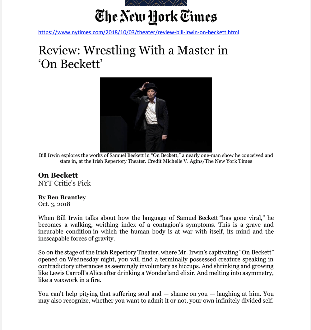 On Beckett Resources Page — Octopus Theatricals