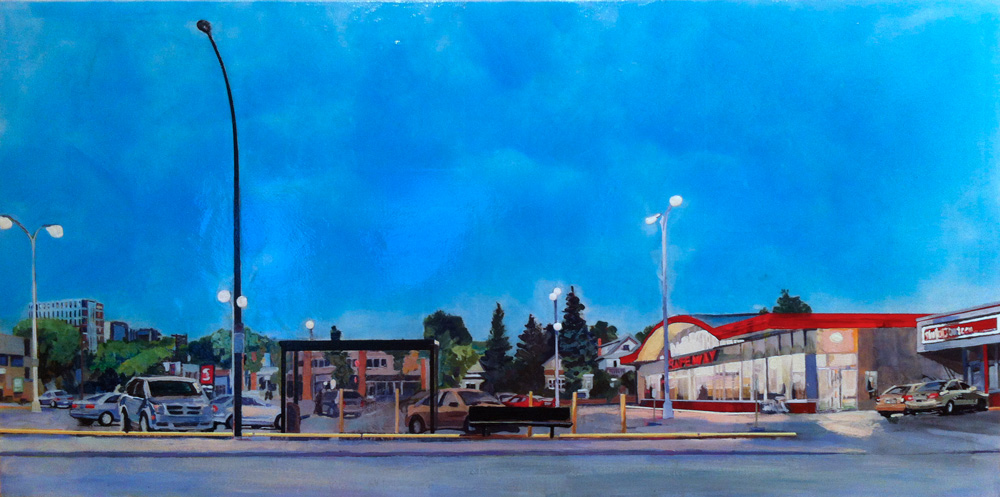 Safeway at Dusk, Acrylic/Canvas, 2012