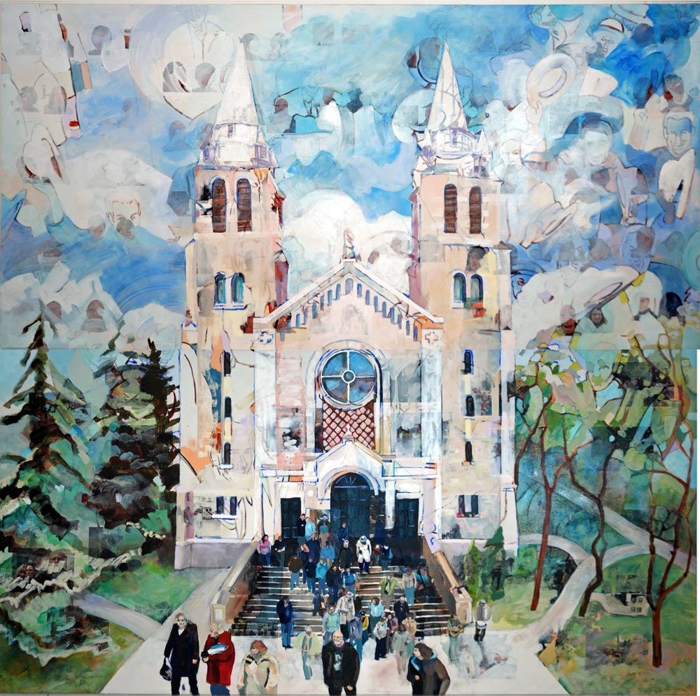 The Cathedral, 10" x 10", Acrylic Digital Transfers Canvas, 2010