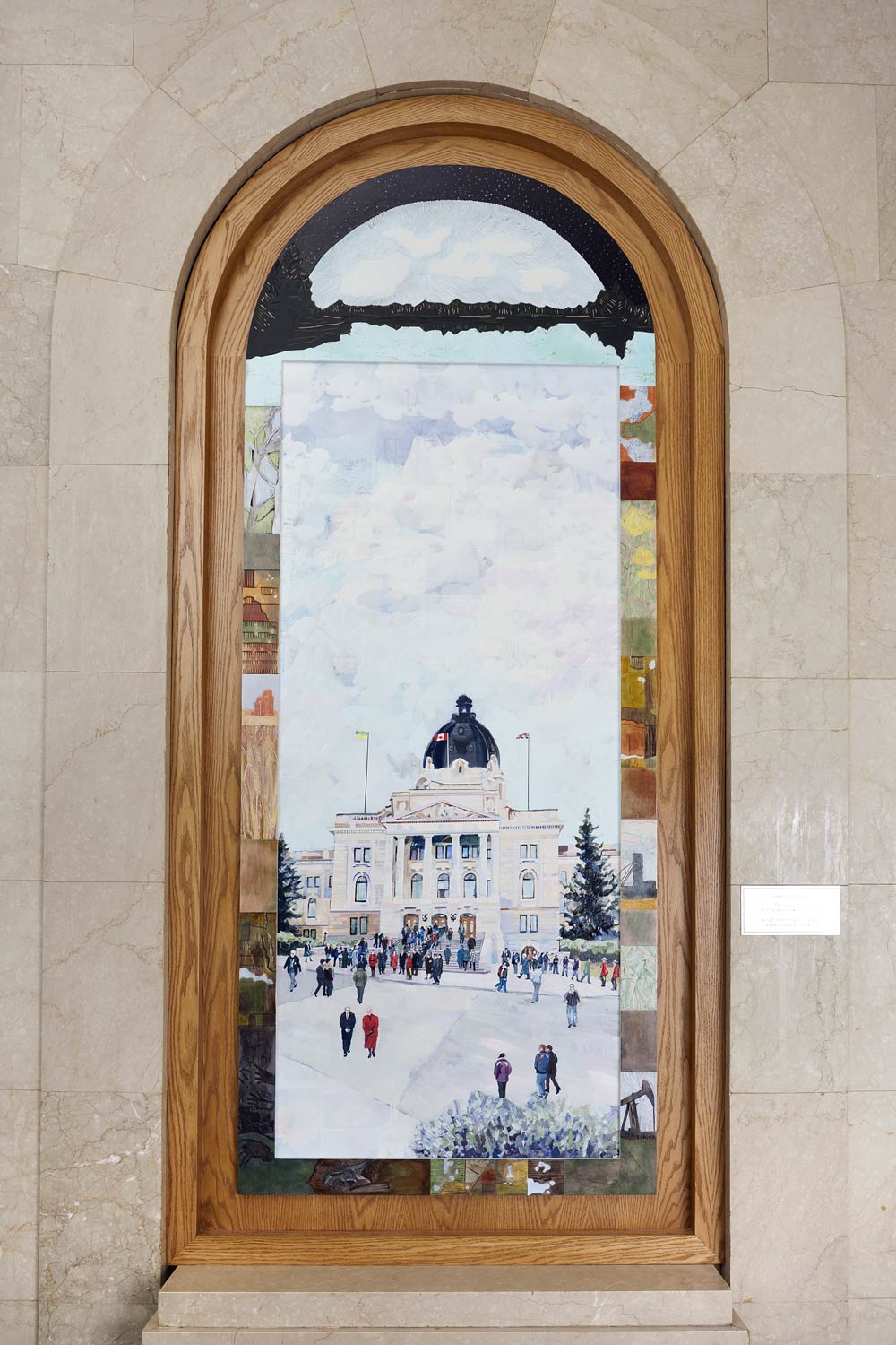 3' x 7' Installed SK Legislature Building