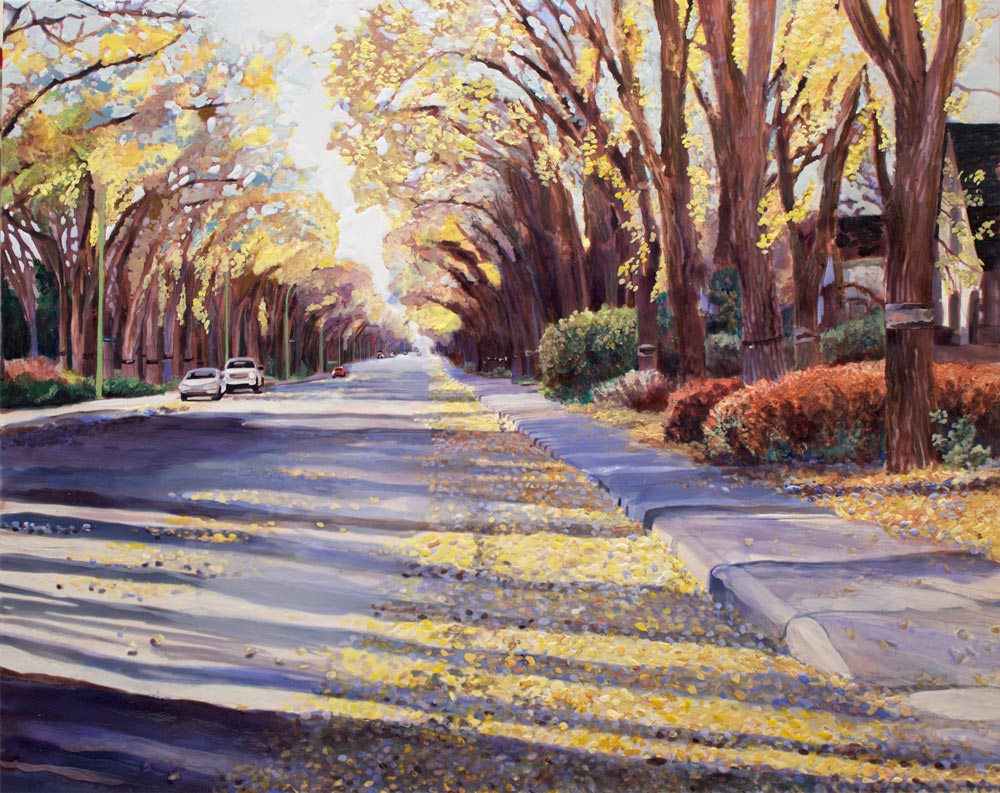 Late Afternoon Regina Ave., 30" x 40", Acrylic/Panel