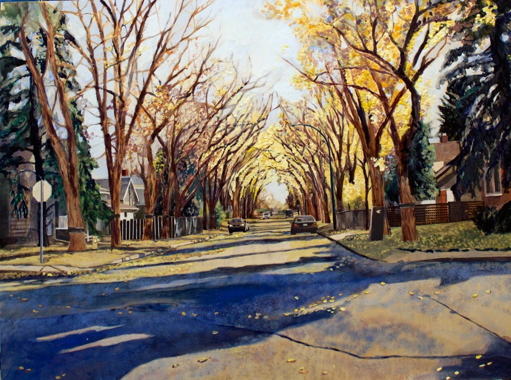 Side Street, 30" x 40", Acrylic/Panel, 2015