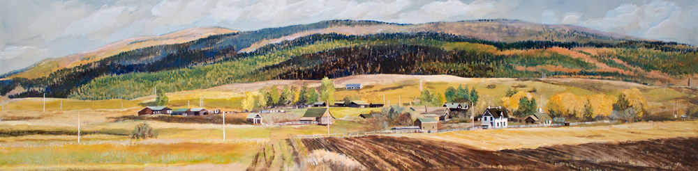 Anderson Ranch, 12" x 48", Acrylic Panel, 2016