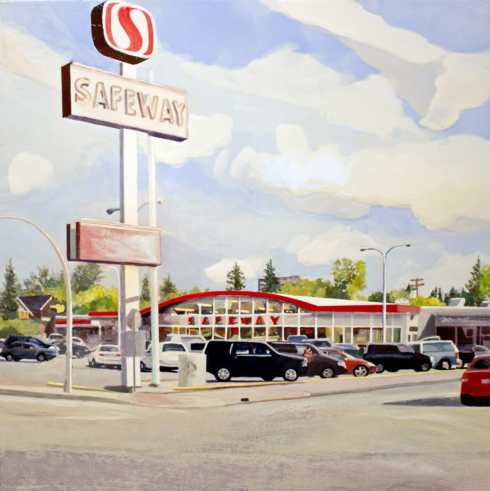 Safeway Clerks, 24" x 24", Acrylic Panel, 2016