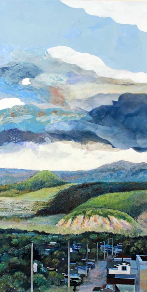 Day 2 View to the Hills, 48" x 24" Acrylic Panel