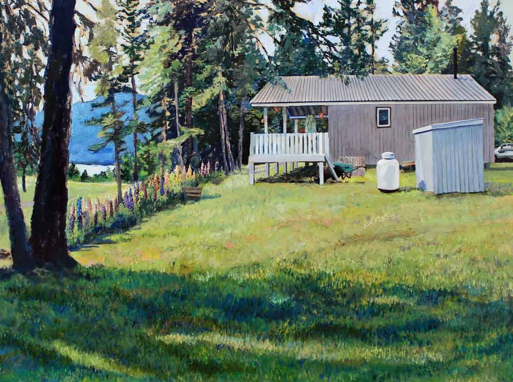 Day 5 Cottage, 18" x 24" Acrylic Panel