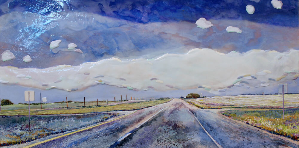 Dashcam, Minor Crossroads, 12" x 24", 2020