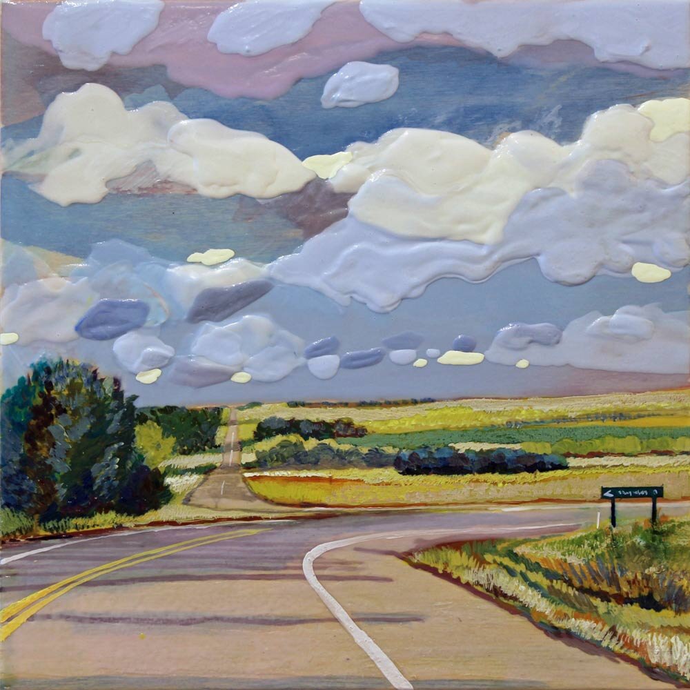Dashcam, Older Highways, 8" x 8", 2020