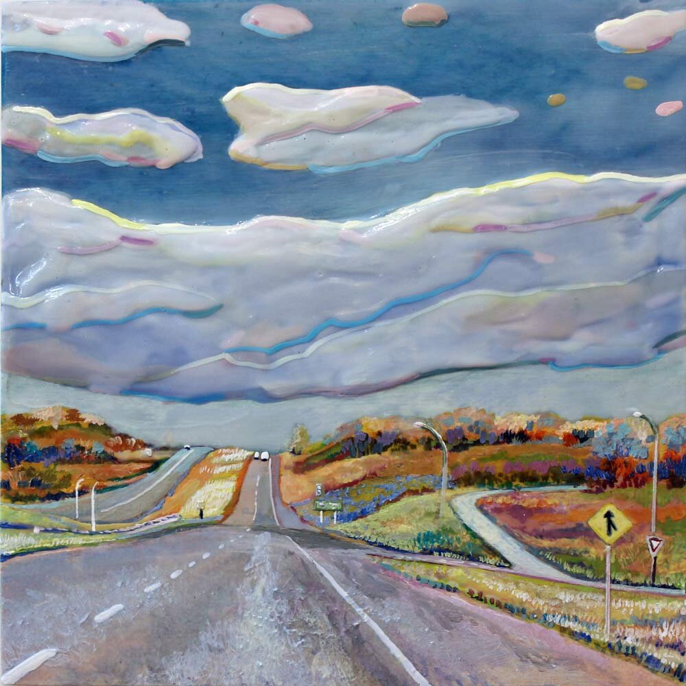 Dashcam, Open Highway, 8" x 8", 2020