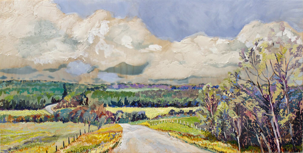 Dashcam, The Road Continues, 12" x 24", 2020