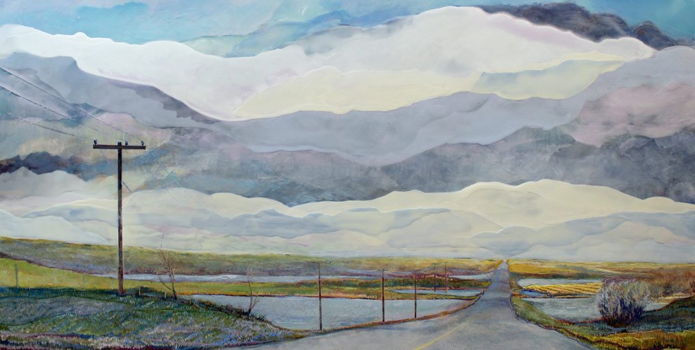 Dashcam, Ahead of the Storm, 24" x 48", 2022