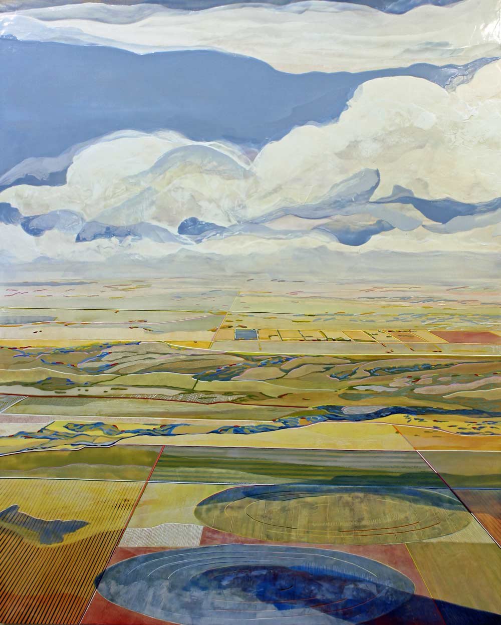 Skyhawk, Crop Circles, 60" x 48", 2022