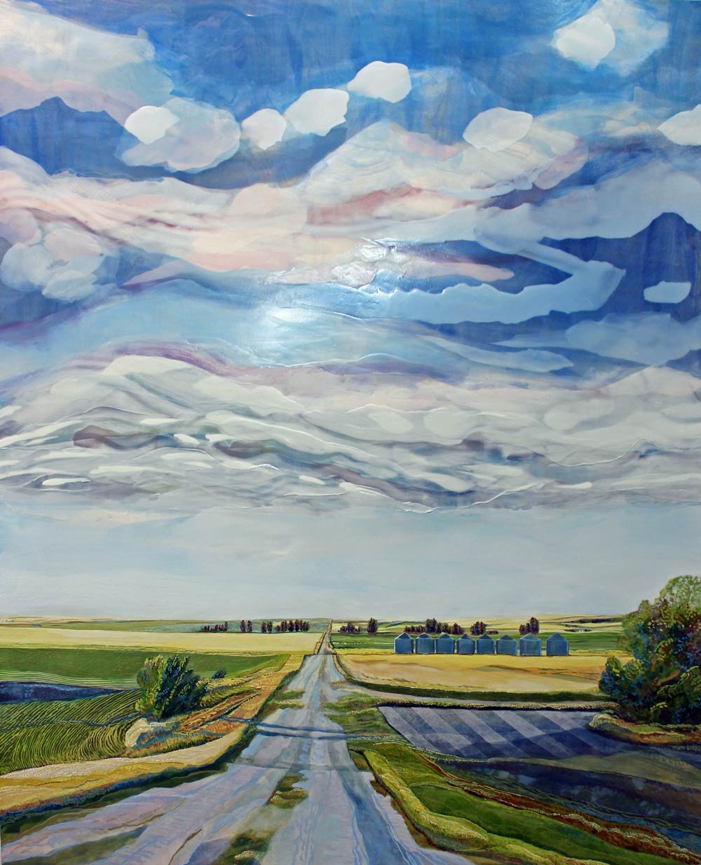 Backroads, Fertile Road, 60" x 48", 2022