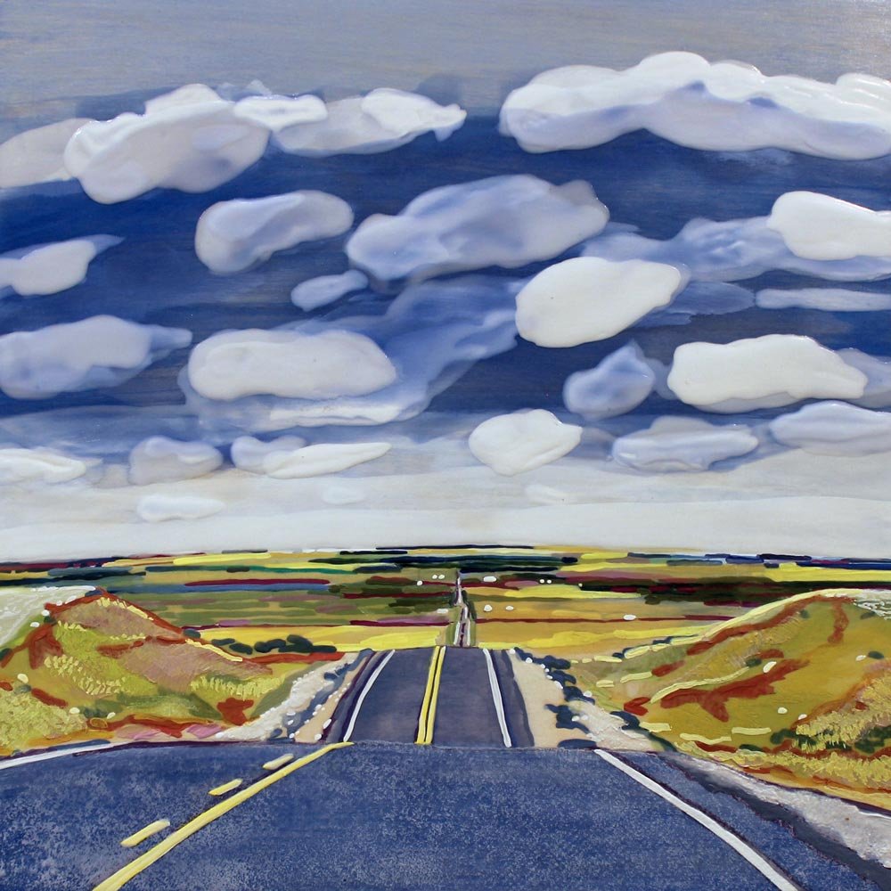 Dashcam, Backroads, Rolling On, 10" x 10", 2022