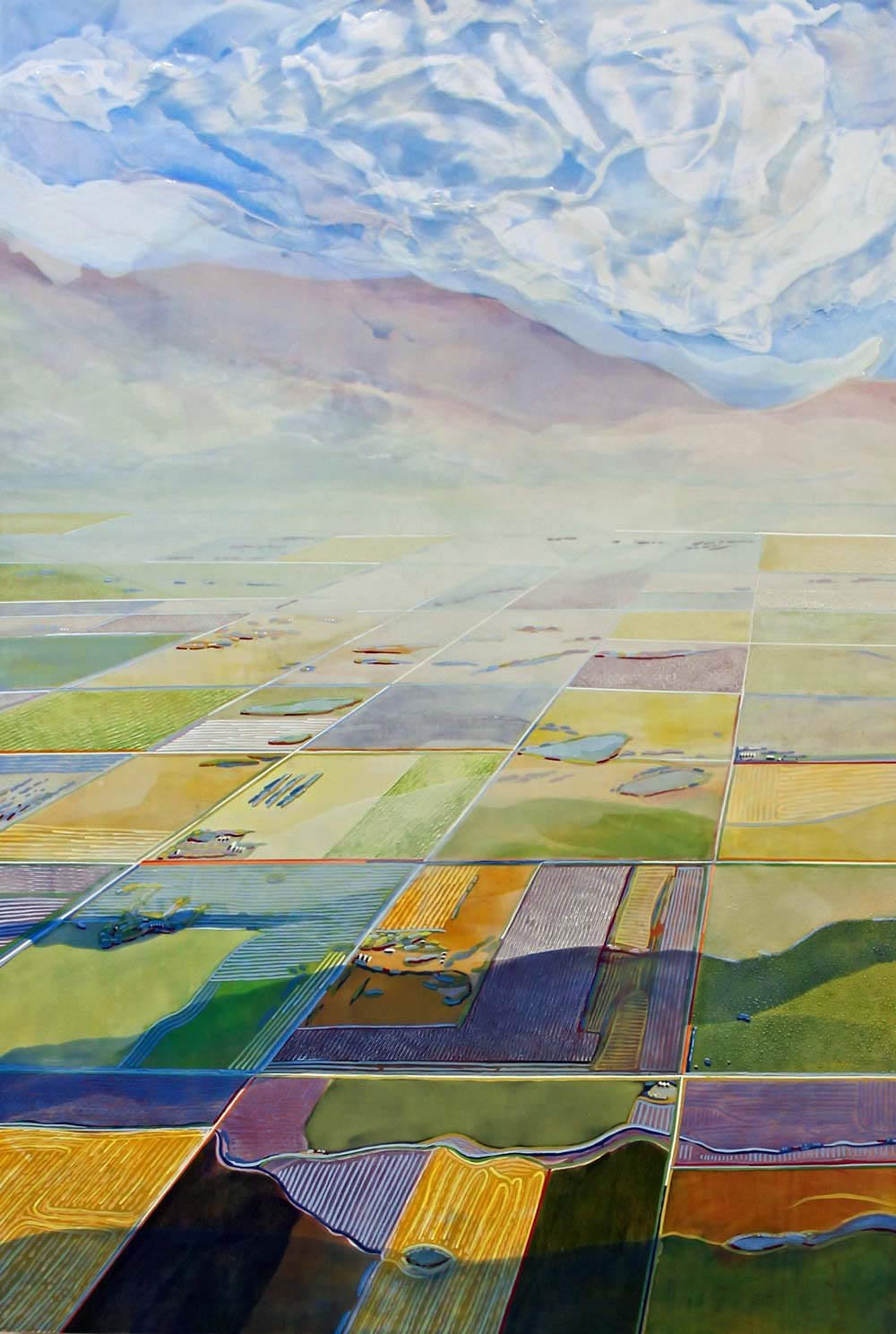 Skyhawk, Bright Patches Late Afternoon, 36" x 24", 2022