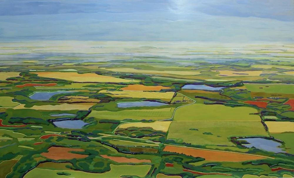 Edges, Deep Summer, 14" x 18"