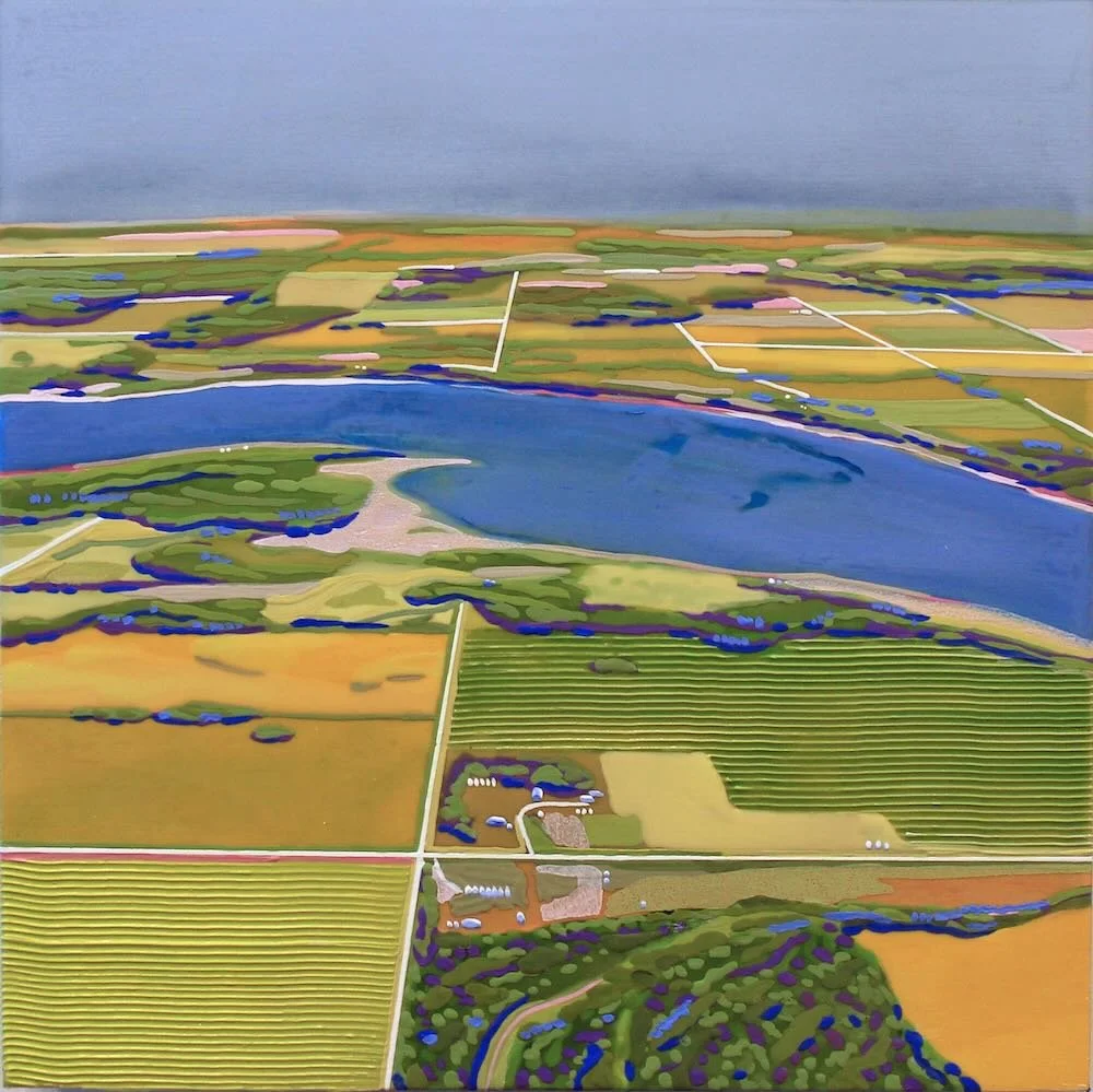 Edges, River Curves, 10" x 10"