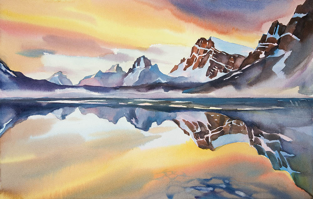 Sunrise on Bow Lake