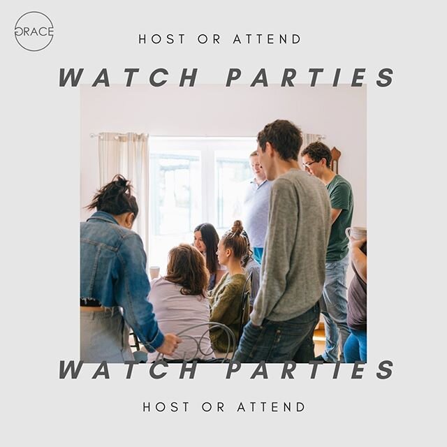July 19th is the start of GRACE Watch Parties! Watch parties is an opportunity for us to start gathering together again in small groups. You can head to our website on events (link in bio) for more info and sign ups to host or attend a watch party.
&